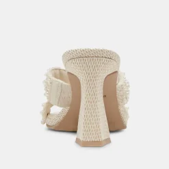 Nitro Pearl Heels Vanilla Raffia