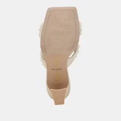 Nitro Pearl Heels Vanilla Raffia