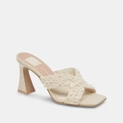 Nitro Pearl Heels Vanilla Raffia