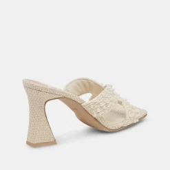 Nitro Pearl Heels Vanilla Raffia