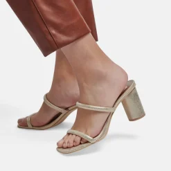 Noles Heels Gold Metallic Stella Suede