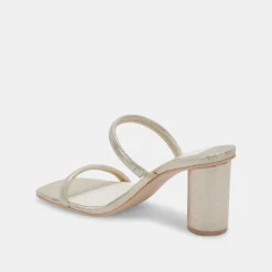 Noles Heels Gold Metallic Stella Suede