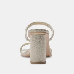 Noles Heels Gold Metallic Stella Suede