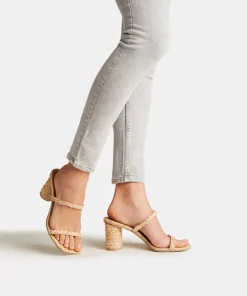 Noles Heels Lt Natural Raffia