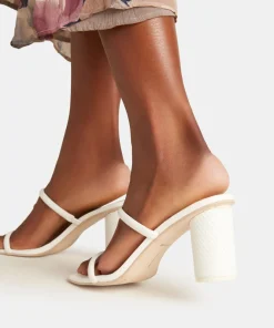 Noles Heels White Leather