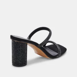 Noles Rhinestone Heels Black Rhinestone