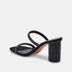 Noles Rhinestone Heels Black Rhinestone