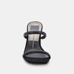 Noles Rhinestone Heels Black Rhinestone