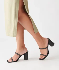 Noles Rhinestone Heels Black Rhinestone