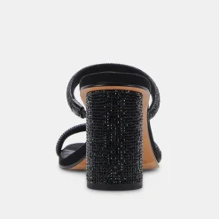 Noles Rhinestone Heels Black Rhinestone