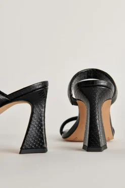 Novah Heels Black Embossed Stella