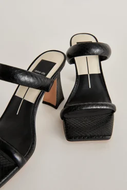 Novah Heels Black Embossed Stella