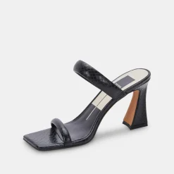 Novah Heels Black Embossed Stella