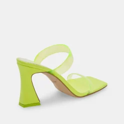 Novah Heels Neon Lime Vinyl