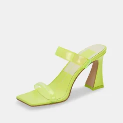 Novah Heels Neon Lime Vinyl