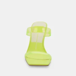 Novah Heels Neon Lime Vinyl