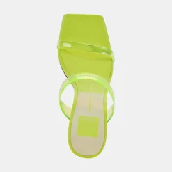Novah Heels Neon Lime Vinyl