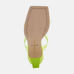 Novah Heels Neon Lime Vinyl