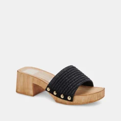 Oakley Heels Black Raffia