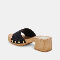 Oakley Heels Black Raffia