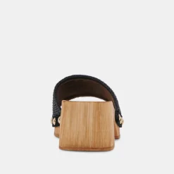 Oakley Heels Black Raffia