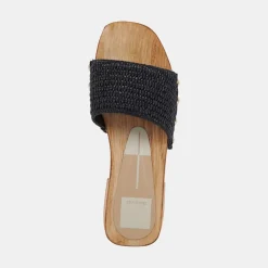 Oakley Heels Black Raffia