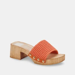 Oakley Heels Orange Raffia