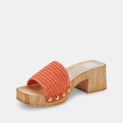 Oakley Heels Orange Raffia
