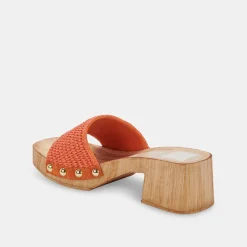 Oakley Heels Orange Raffia