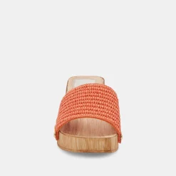 Oakley Heels Orange Raffia