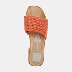Oakley Heels Orange Raffia