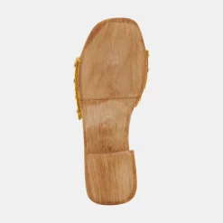 Oakley Heels Yellow Raffia