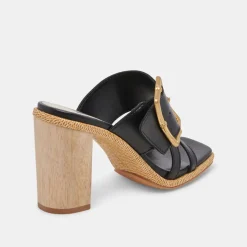 Onnie Heels Black Leather