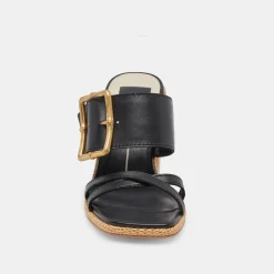 Onnie Heels Black Leather