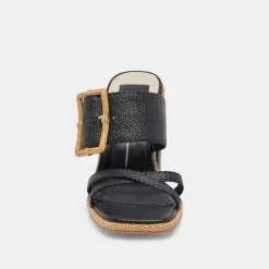 Onnie Heels Onyx Raffia