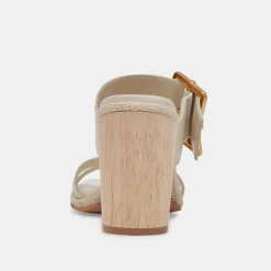 Onnie Wide Heels Sand Leather