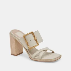 Onnie Wide Heels Sand Leather