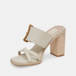 Onnie Wide Heels Sand Leather