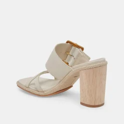 Onnie Wide Heels Sand Leather