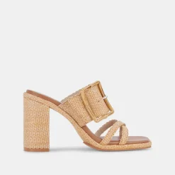 Onnie Wide Heels Warm Natural Raffia