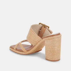Onnie Wide Heels Warm Natural Raffia