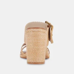 Onnie Wide Heels Warm Natural Raffia