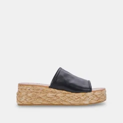 Pablos Sandals Black Leather