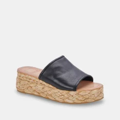 Pablos Sandals Black Leather