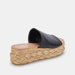 Pablos Sandals Black Leather