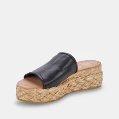 Pablos Sandals Black Leather