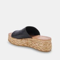 Pablos Sandals Black Leather