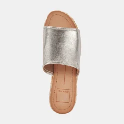 Pablos Sandals Light Gold Metallic Leather