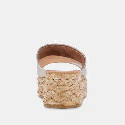 Pablos Wide Sandals Gold Metallic Leather