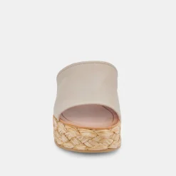 Pablos Wide Sandals Sand Leather